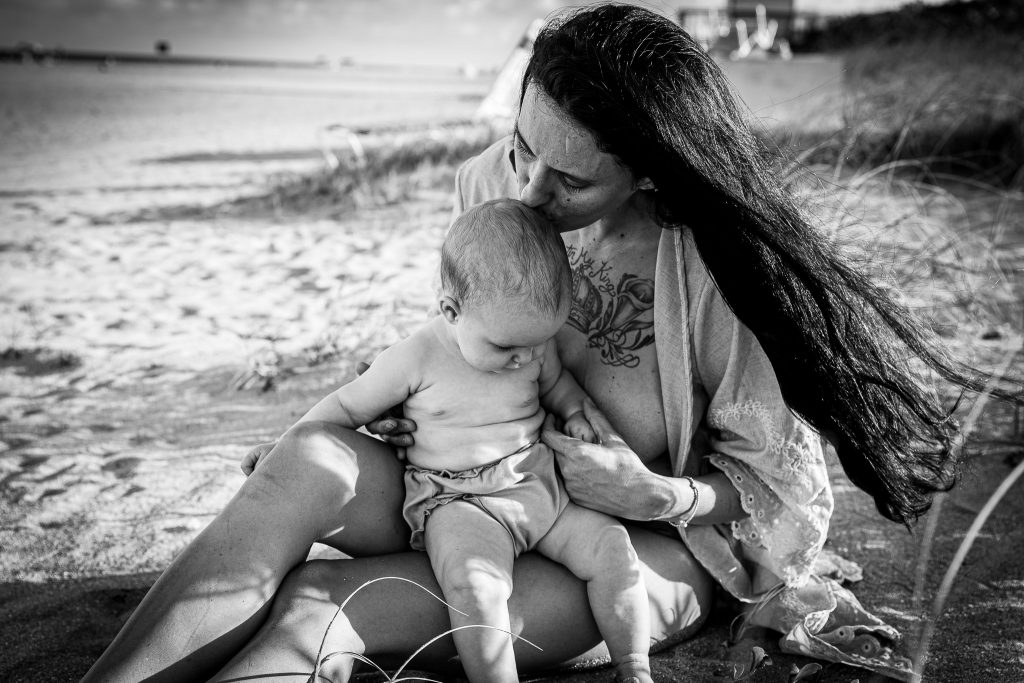 Breastfeeding Session on the beach