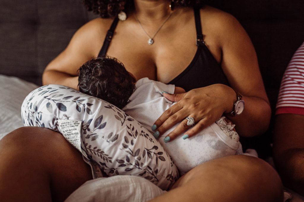 Breastfeeding newborn