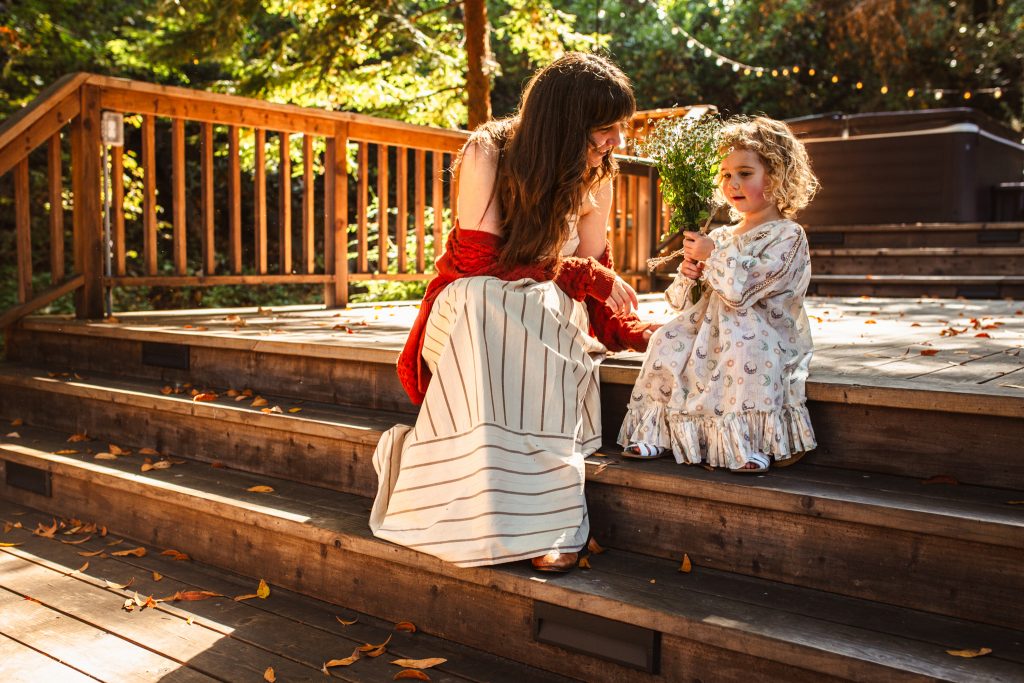 Family session with mother and daughter